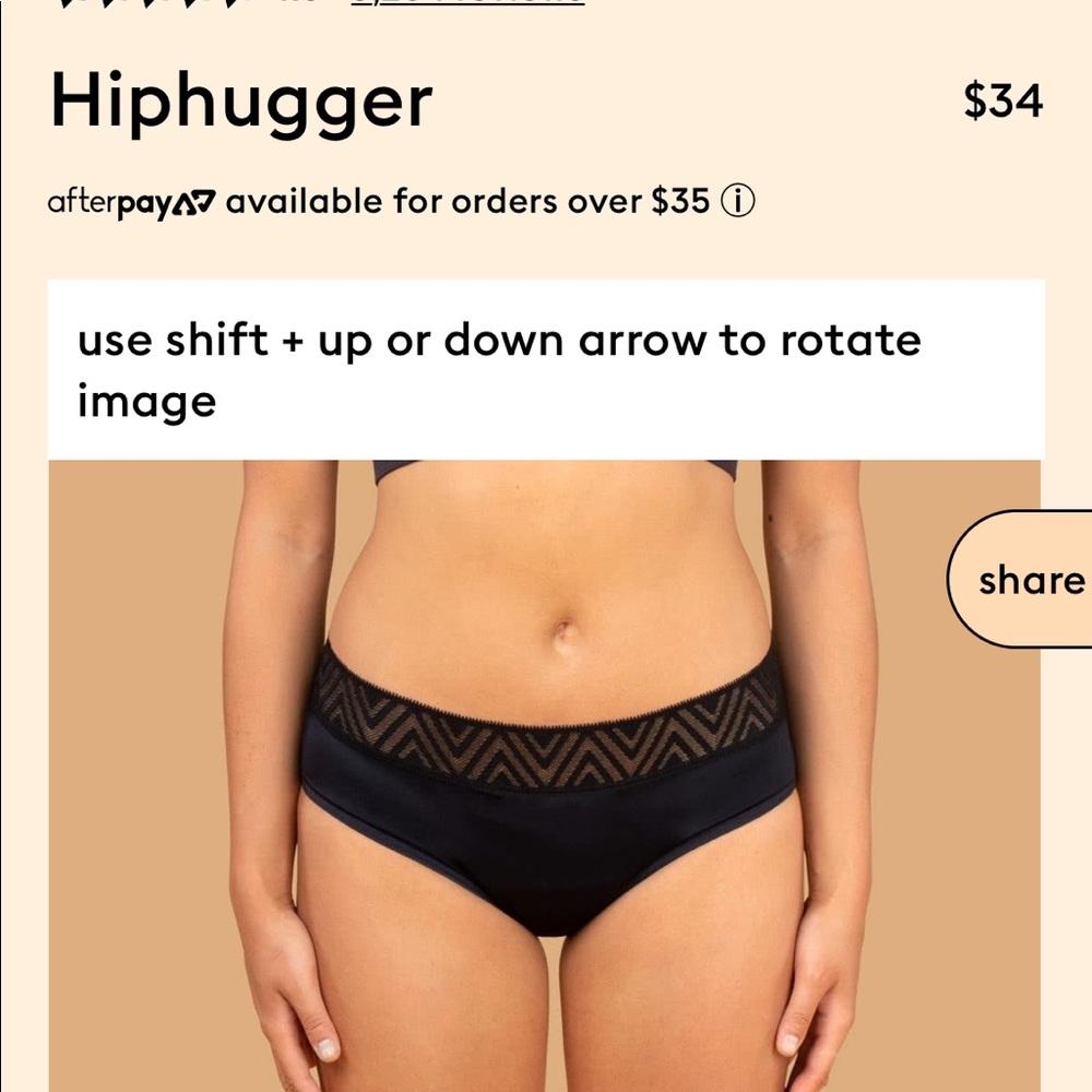 Thinx hiphugger period underwear